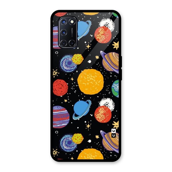 Designer Planets Glass Back Case for Oppo A52