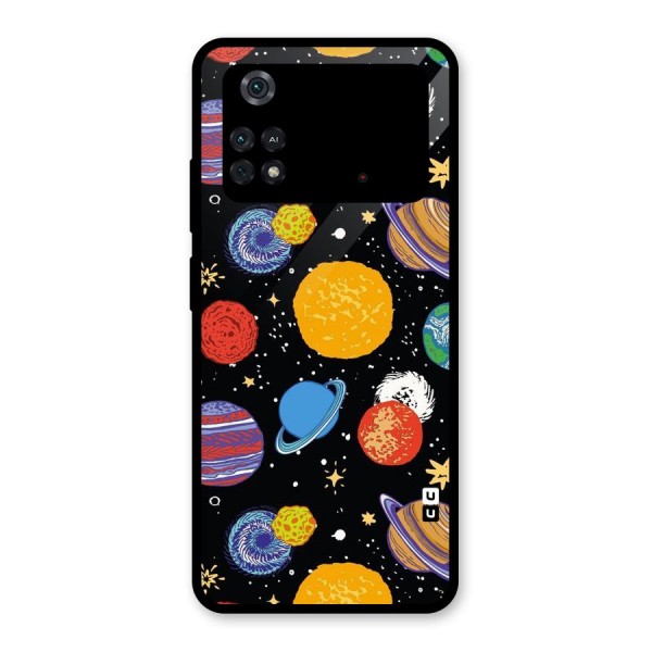 Designer Planets Glass Back Case for Poco M4 Pro 4G