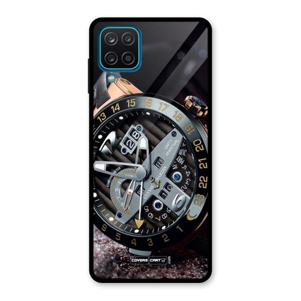 Designer Stylish Watch Glass Back Case for Galaxy A12