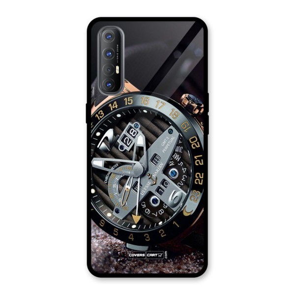 Designer Stylish Watch Glass Back Case for Oppo Reno3 Pro