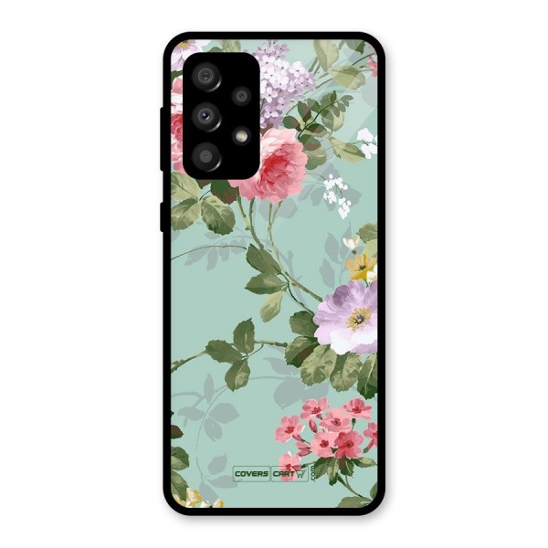 Desinger Floral Glass Back Case for Galaxy A32