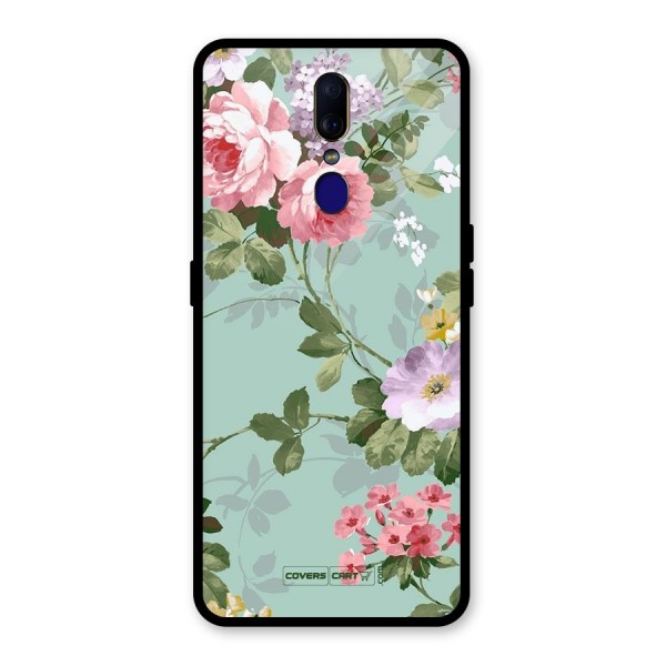 Desinger Floral Glass Back Case for Oppo F11