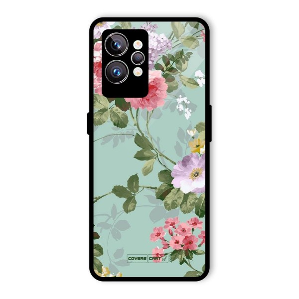 Desinger Floral Glass Back Case for Realme GT2 Pro