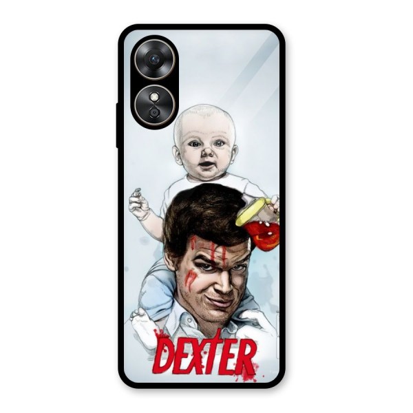 Dexter Artwork Glass Back Case for Oppo A17