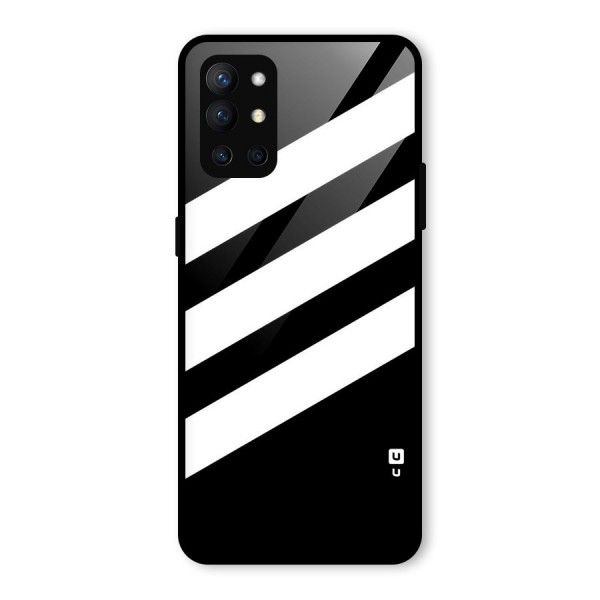 Diagonal Classic Stripes Glass Back Case for OnePlus 9R