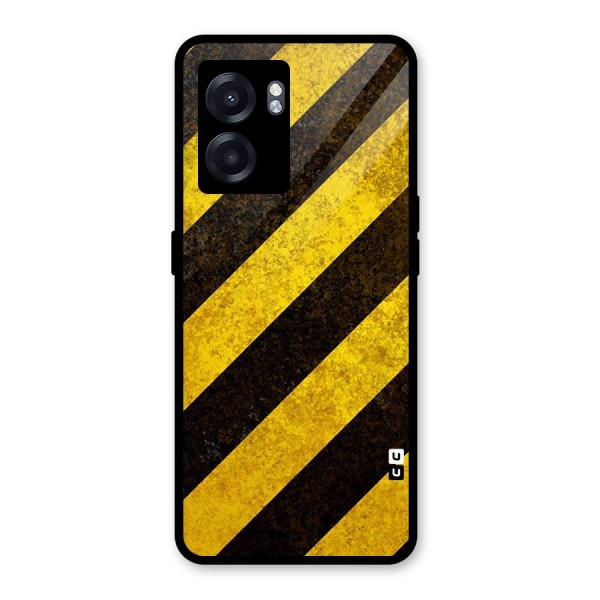 Diagonal Road Pattern Glass Back Case for Oppo K10 (5G)