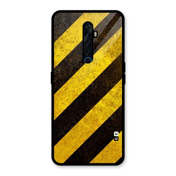 Diagonal Road Pattern Glass Back Case for Oppo Reno2 Z