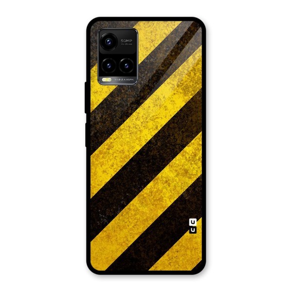 Diagonal Road Pattern Glass Back Case for Vivo Y21 2021