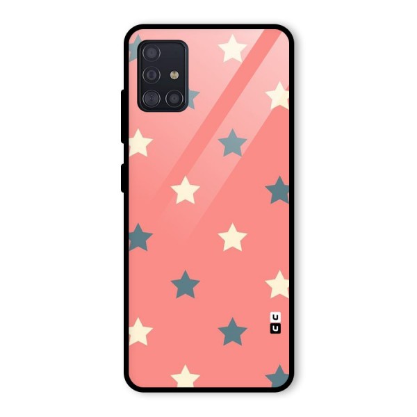 Diagonal Stars Glass Back Case for Galaxy A51