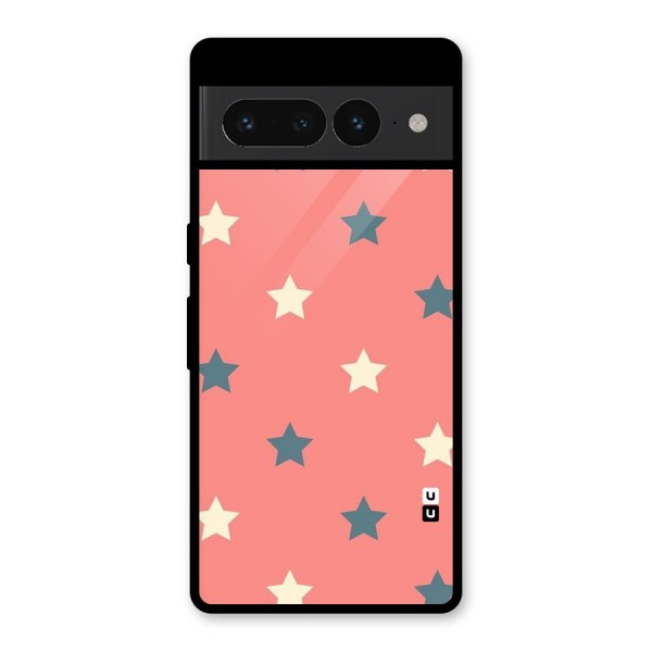 Diagonal Stars Glass Back Case for Google Pixel 7 Pro