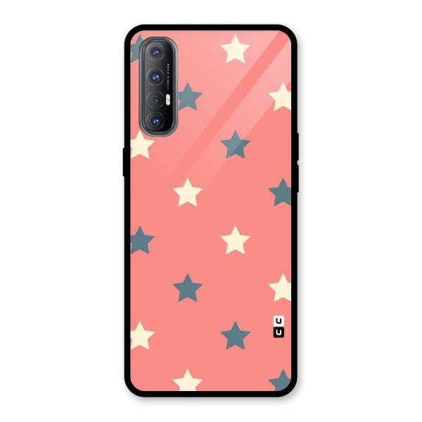 Diagonal Stars Glass Back Case for Oppo Reno3 Pro