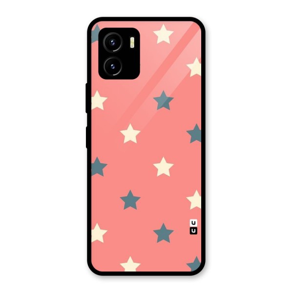 Diagonal Stars Glass Back Case for Vivo Y15s