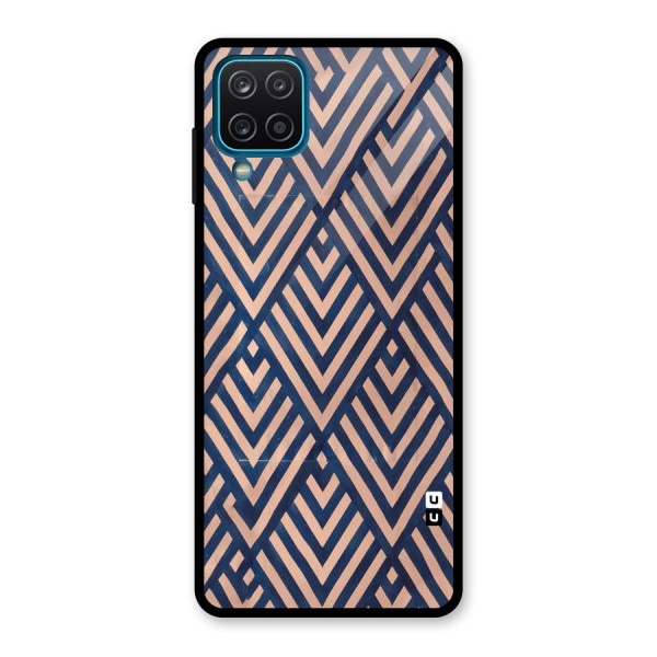 Diamond Blues Glass Back Case for Galaxy A12