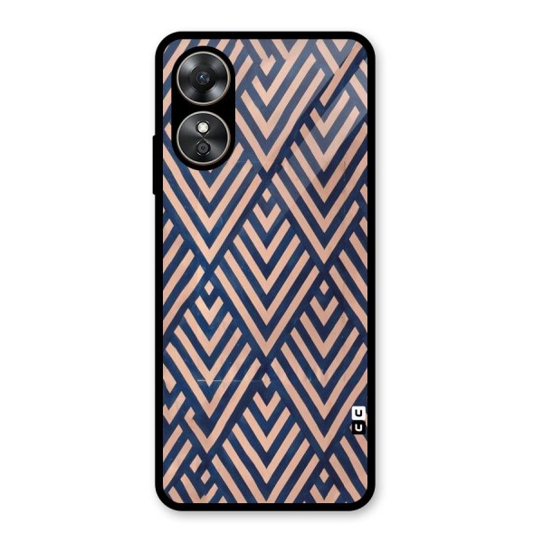 Diamond Blues Glass Back Case for Oppo A17