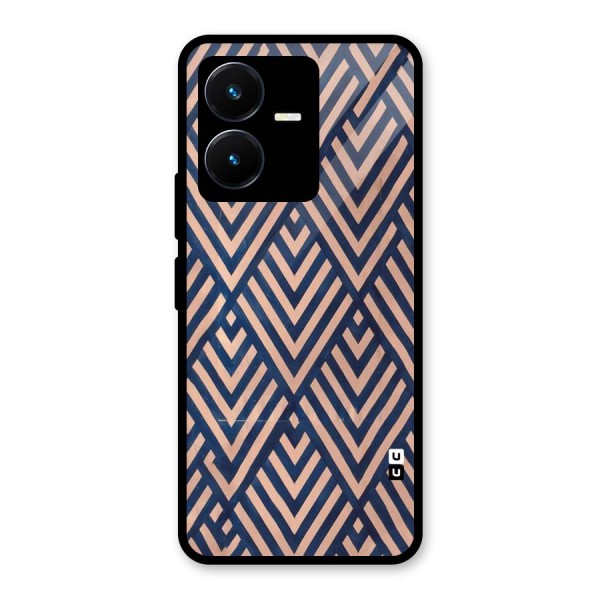 Diamond Blues Glass Back Case for Vivo Y22