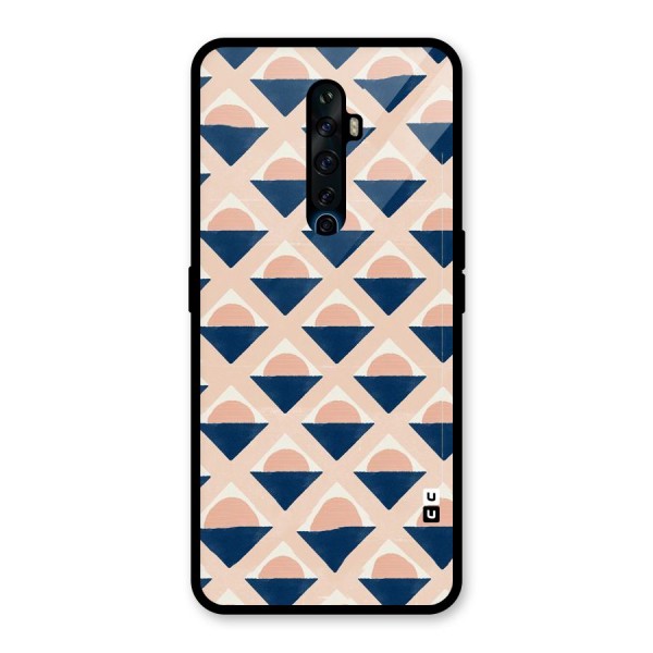 Diamond Circle Pattern Glass Back Case for Oppo Reno2 Z