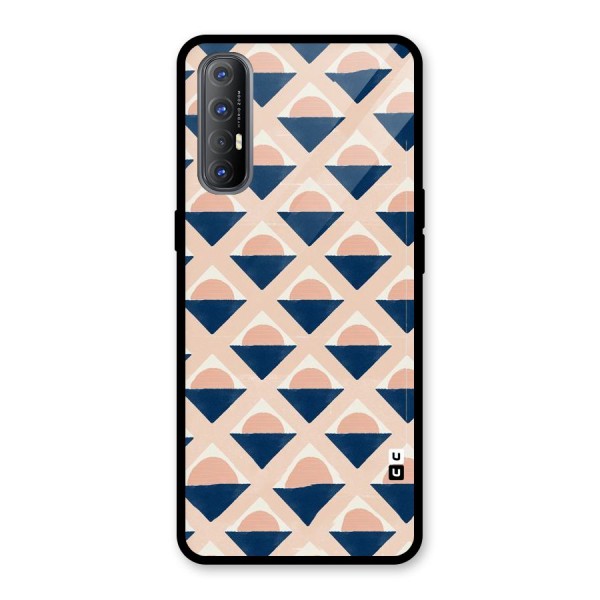 Diamond Circle Pattern Glass Back Case for Oppo Reno3 Pro