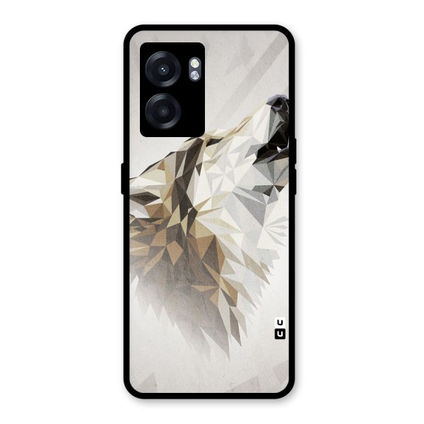 Diamond Wolf Glass Back Case for Oppo K10 (5G)