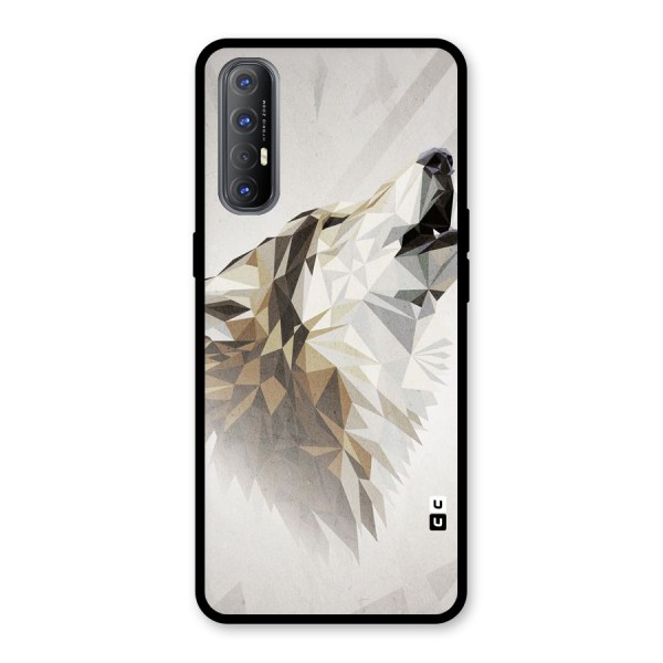 Diamond Wolf Glass Back Case for Oppo Reno3 Pro