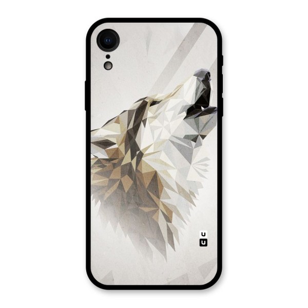 Diamond Wolf Glass Back Case for XR