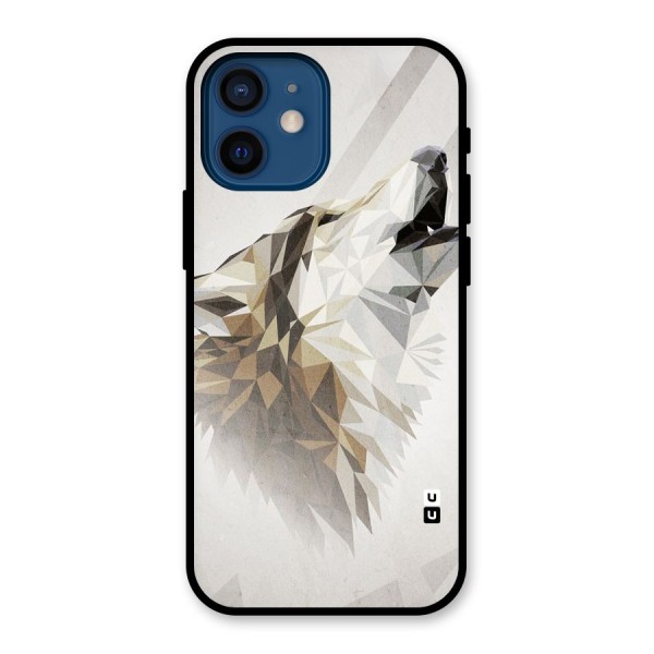 Diamond Wolf Glass Back Case for iPhone 12 Mini