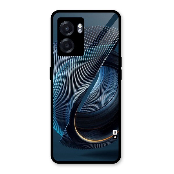 Digital Circle Pattern Glass Back Case for Oppo K10 (5G)