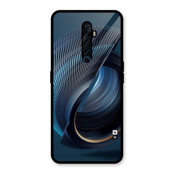 Digital Circle Pattern Glass Back Case for Oppo Reno2 F