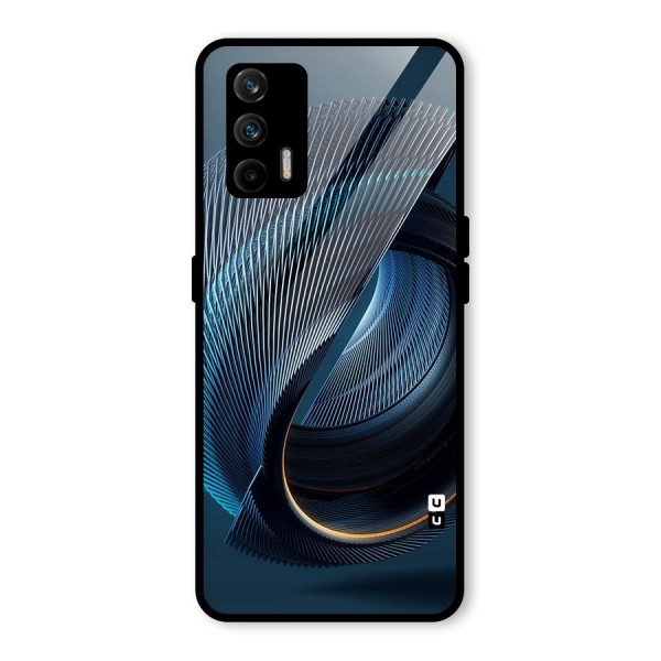 Digital Circle Pattern Glass Back Case for Realme X7 Max