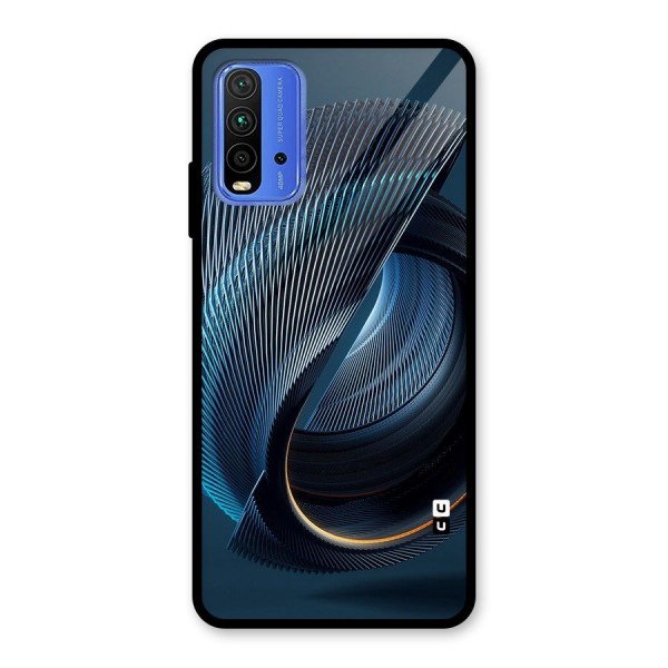 Digital Circle Pattern Glass Back Case for Redmi 9 Power