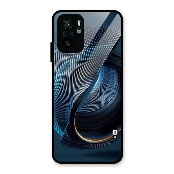 Digital Circle Pattern Glass Back Case for Redmi Note 10