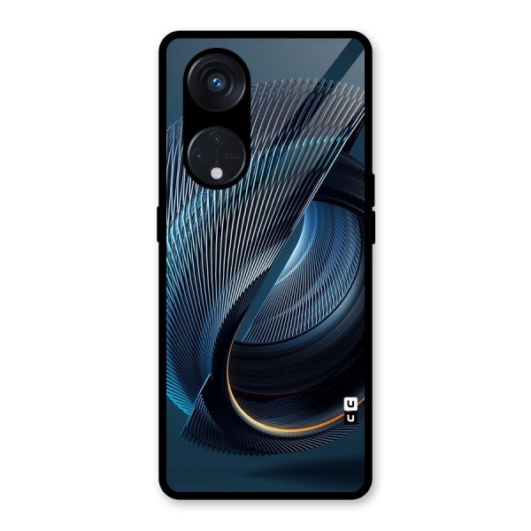 Digital Circle Pattern Glass Back Case for Reno8 T 5G