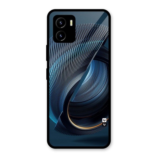 Digital Circle Pattern Glass Back Case for Vivo Y15s