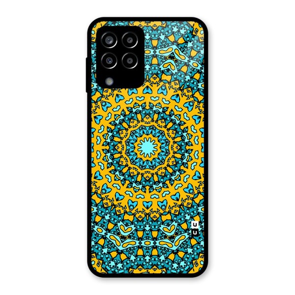 Digital Mandala Art Glass Back Case for Galaxy M33