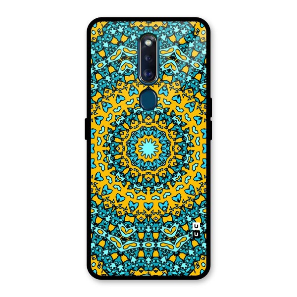 Digital Mandala Art Glass Back Case for Oppo F11 Pro