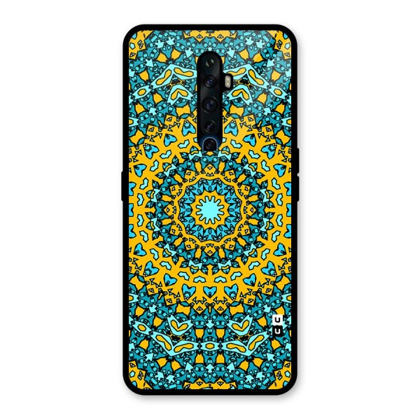 Digital Mandala Art Glass Back Case for Oppo Reno2 Z