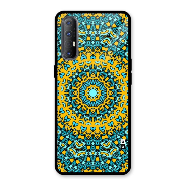 Digital Mandala Art Glass Back Case for Oppo Reno3 Pro