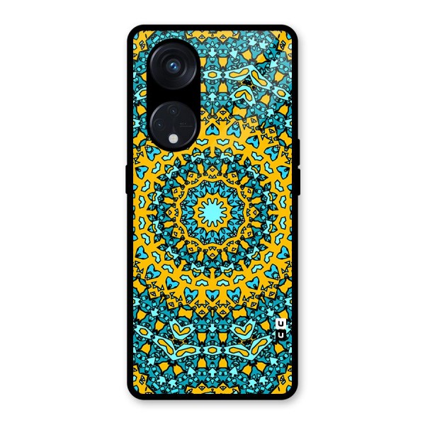 Digital Mandala Art Glass Back Case for Reno8 T 5G