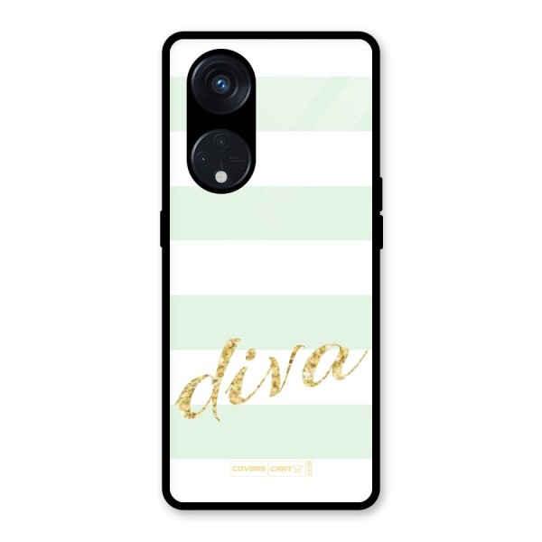 Diva Glass Back Case for Reno8 T 5G