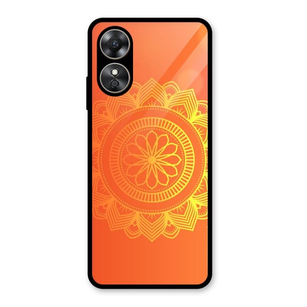 Diwali Rangoli Glass Back Case for Oppo A17