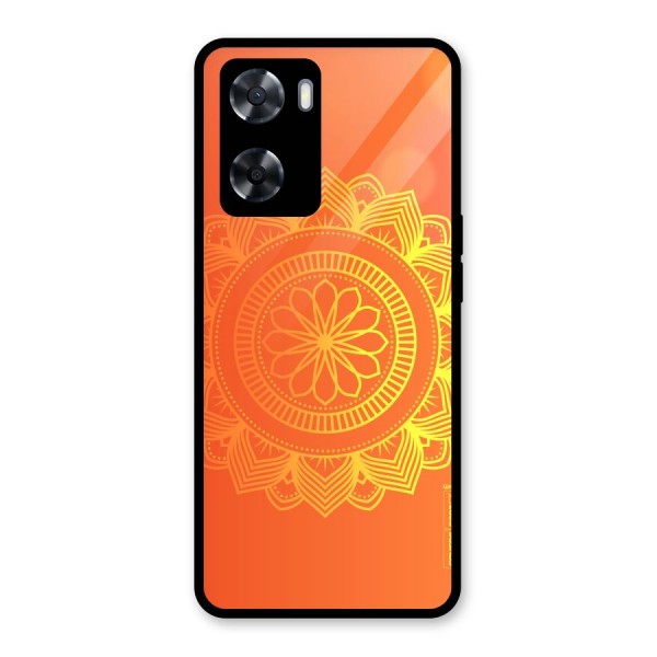 Diwali Rangoli Glass Back Case for Oppo A57 2022