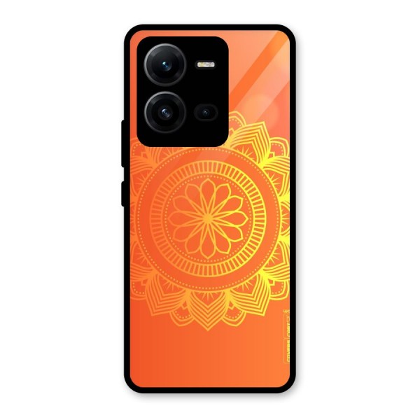 Diwali Rangoli Glass Back Case for Vivo V25