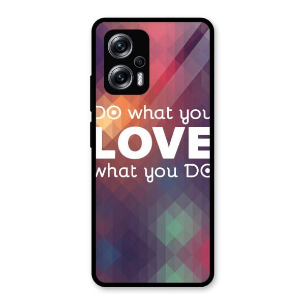 Do What You Love Glass Back Case for Redmi K50i