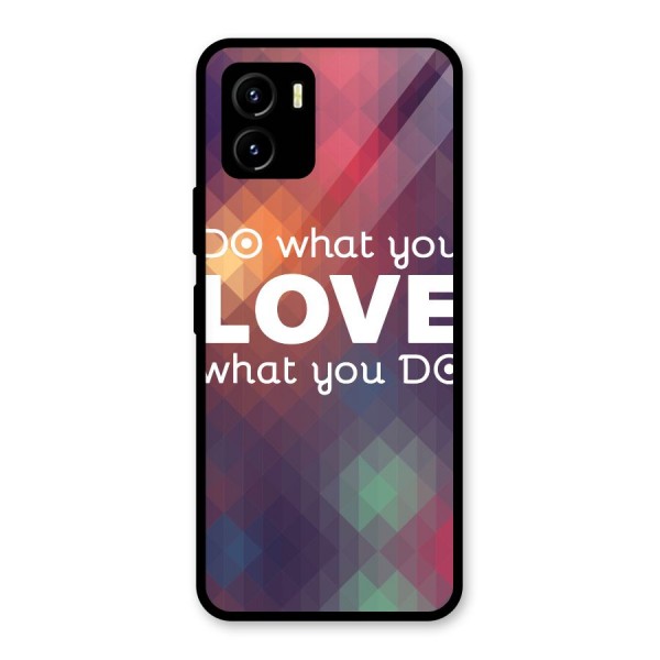 Do What You Love Glass Back Case for Vivo Y15s