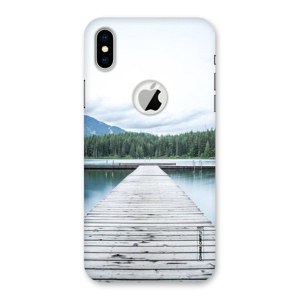 Dock River Back Case for iPhone XS Logo Cut