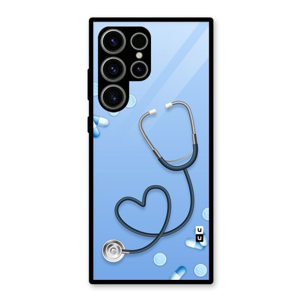 Doctors Stethoscope Glass Back Case for Galaxy S23 Ultra