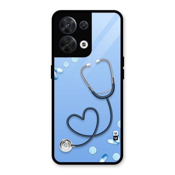 Doctors Stethoscope Glass Back Case for Oppo Reno8 5G