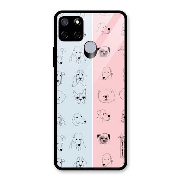 Dog Cat And Cow Glass Back Case for Realme C12