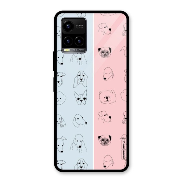 Dog Cat And Cow Glass Back Case for Vivo Y21A