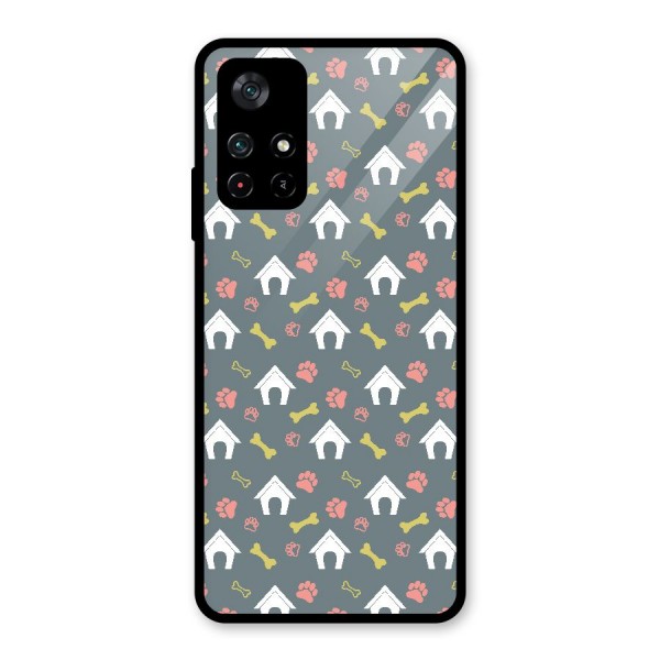 Dog Pattern Glass Back Case for Poco M4 Pro 5G