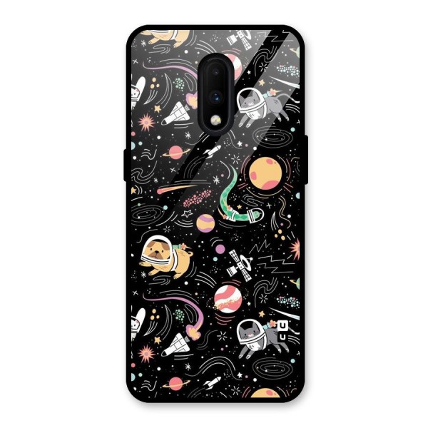 Dog Planetarium Glass Back Case for OnePlus 7